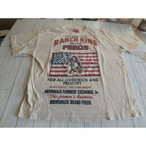Vintage Collectible Cambridge Country Ranch King Western patriotic Shirt Sz M